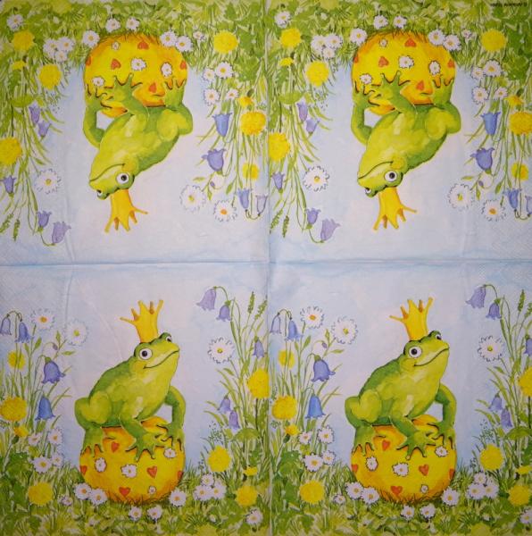 075 Frösche - 4-ply - Ambiente - Handkerchief